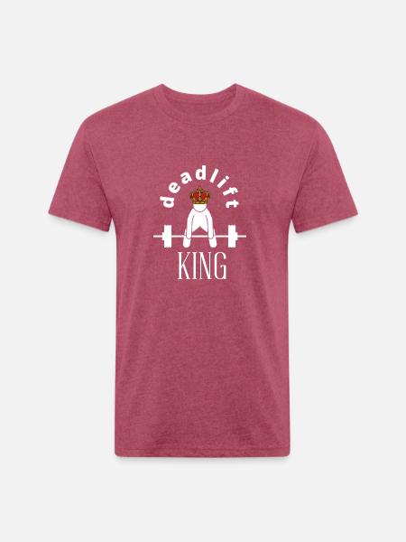 KINK DEADLIFT - Unisex Poly/Cotton T-Shirt - heather burgundy