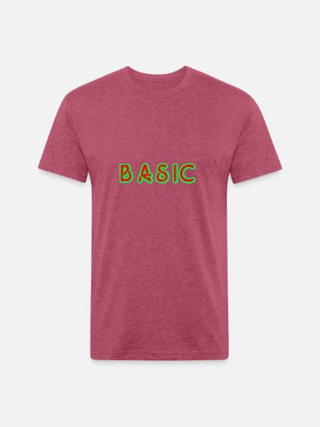 Basic - Unisex Poly/Cotton T-Shirt - heather burgundy