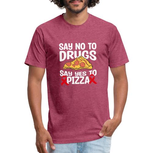 Red Ribbon Week Say No To Say Yes To PIzza T Shirt - Unisex Poly/Cotton T-Shirt