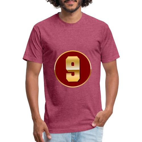 Number 9 in Gold Varsity Font - Unisex Poly/Cotton T-Shirt