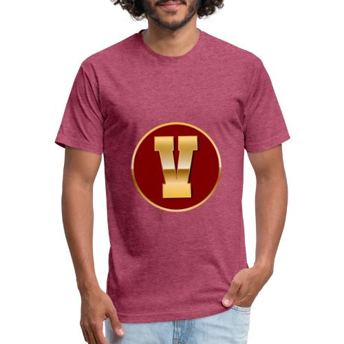 Letter V – Capital Varsity Alphabet Monogram - Unisex Poly/Cotton T-Shirt