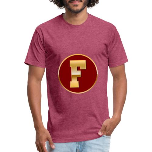 Letter F – Capital Varsity Alphabet Monogram - Unisex Poly/Cotton T-Shirt