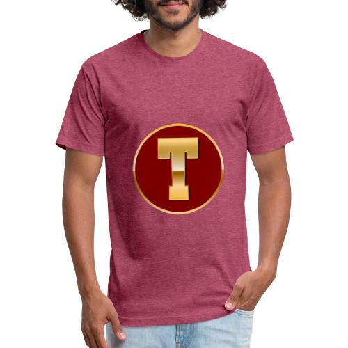Letter T – Capital Varsity Alphabet Monogram - Unisex Poly/Cotton T-Shirt