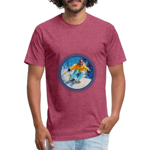 Born for Skiing - Unisex Poly/Cotton T-Shirt