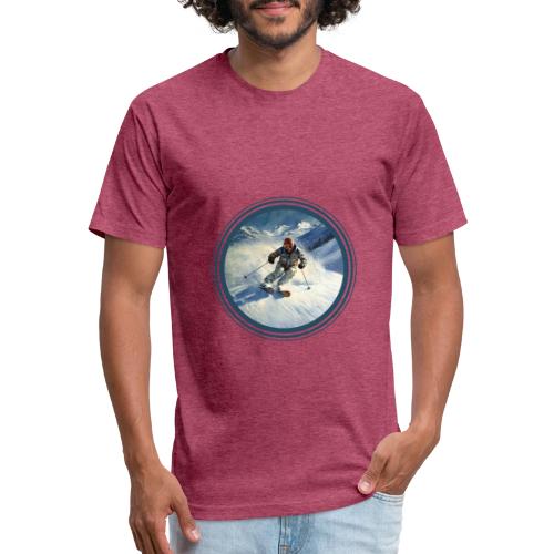 Skiing Power Moves - Unisex Poly/Cotton T-Shirt