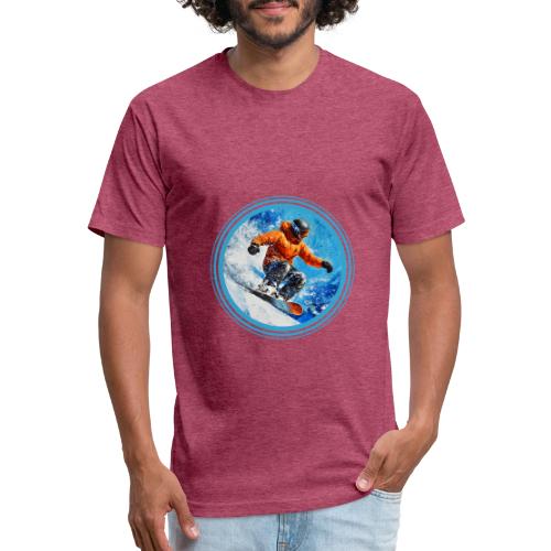 Snowboarding Motion - Unisex Poly/Cotton T-Shirt
