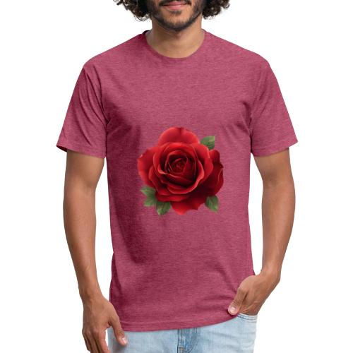 Rose: Crimson Bloom Elegance - Unisex Poly/Cotton T-Shirt