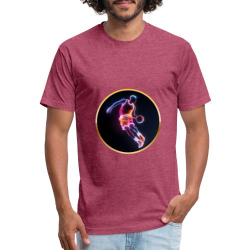 Neon Basketball Player - Unisex Poly/Cotton T-Shirt