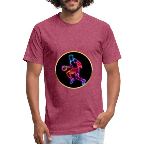 Basketball: Neon Dribble Pulse - Unisex Poly/Cotton T-Shirt
