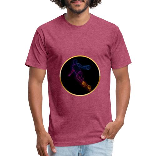 Basketball: Neon Jump Shot - Unisex Poly/Cotton T-Shirt