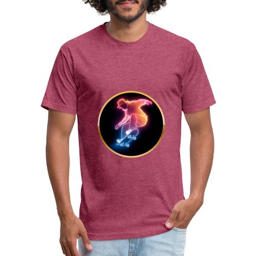 Skateboarding: Golden Trick Rider - Unisex Poly/Cotton T-Shirt