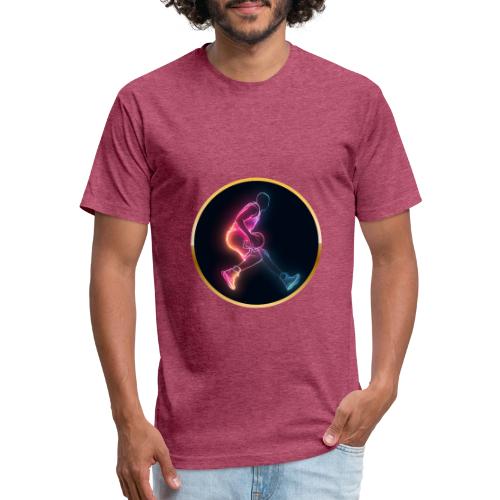 Basketball: Golden Court Glow - Unisex Poly/Cotton T-Shirt