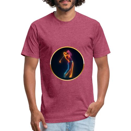 Neon Golf Motion - Unisex Poly/Cotton T-Shirt