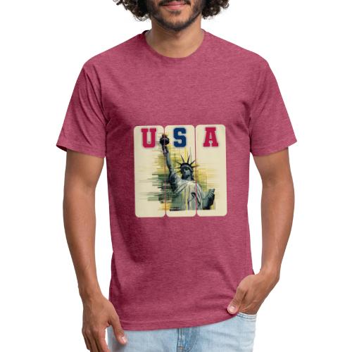 Art illustration of the Statue of Liberty - Unisex Poly/Cotton T-Shirt