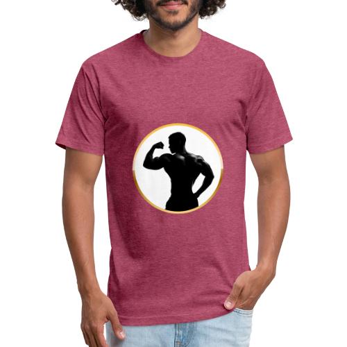 Bodybuilder: Classic Flex Emblem - Unisex Poly/Cotton T-Shirt