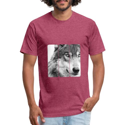Wolf Face Triptych: Silent Alpha - Unisex Poly/Cotton T-Shirt