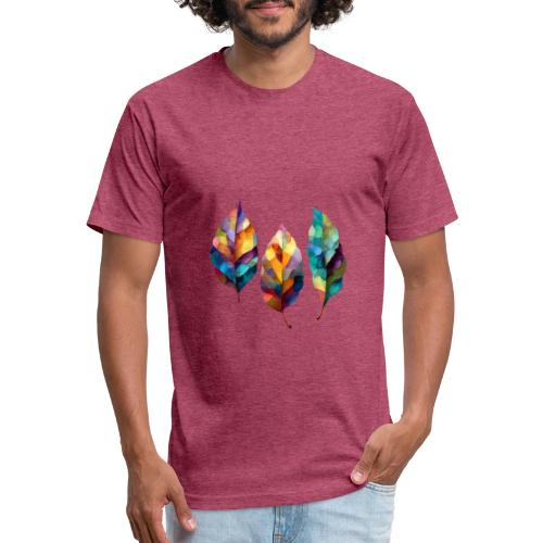 Art: Colorful Leaf Harmony - Unisex Poly/Cotton T-Shirt