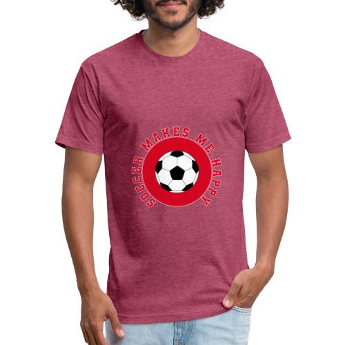 Soccer Makes Me Happy – Football Joy Graphic - Unisex Poly/Cotton T-Shirt