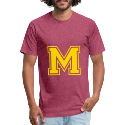 Letter M – Capital Athletic Alphabet Monogram - Unisex Poly/Cotton T-Shirt