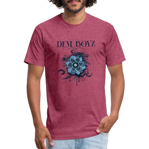Flower Splash Blues - Unisex Poly/Cotton T-Shirt