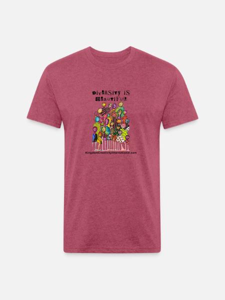 Diversity is Beautiful - Unisex Poly/Cotton T-Shirt - heather burgundy