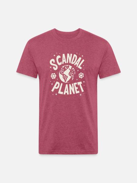 planet aid scandal - Unisex Poly/Cotton T-Shirt - heather burgundy