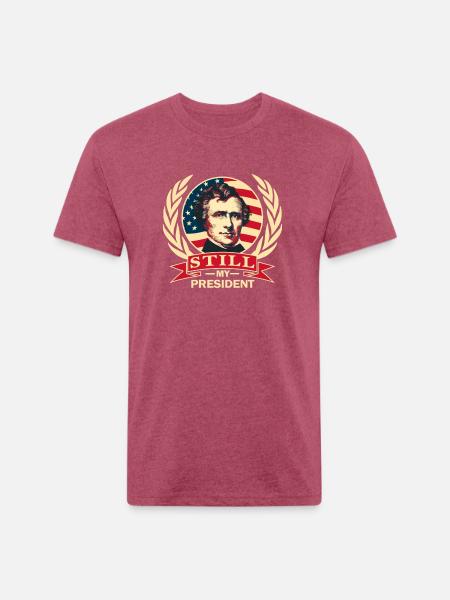 President Franklin Pierce - Unisex Poly/Cotton T-Shirt - heather burgundy