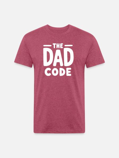 The Dad Code - Unisex Poly/Cotton T-Shirt - heather burgundy