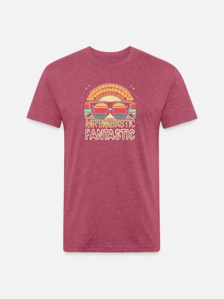 Mr.bombastic fantastic - Unisex Poly/Cotton T-Shirt - heather burgundy