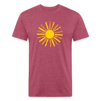 Ray of Fucking Sunshine - Unisex Poly/Cotton T-Shirt - heather burgundy - Front - Jose (178cm)