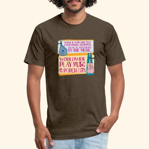 Play Music on the Porch Day 2023 - Men’s Fitted Poly/Cotton T-Shirt