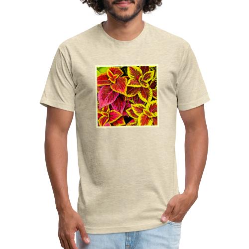 Coleus Leaf Burst Design - Unisex Poly/Cotton T-Shirt