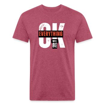 motivation T shirtt - Unisex Poly/Cotton T-Shirt - heather burgundy - Front - Jose (178cm)