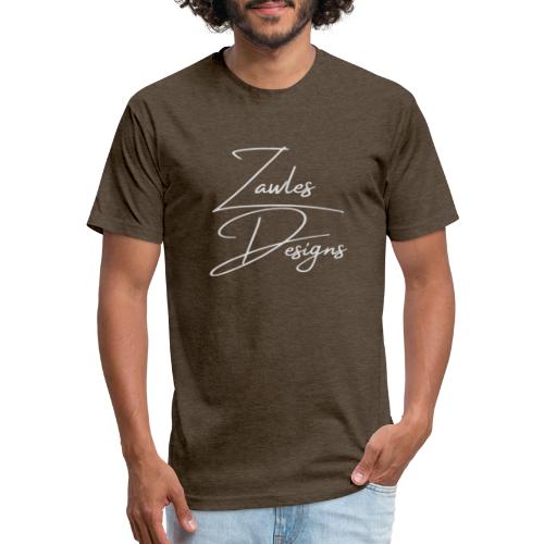 Zawles Designs Logo Light Grey TeeShirt - Men’s Fitted Poly/Cotton T-Shirt