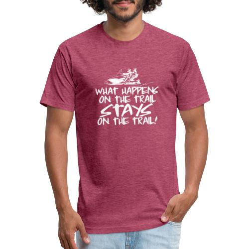 What Happens On The Trail - Men’s Fitted Poly/Cotton T-Shirt