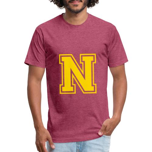 Letter N – Capital Athletic Alphabet Monogram - Unisex Poly/Cotton T-Shirt