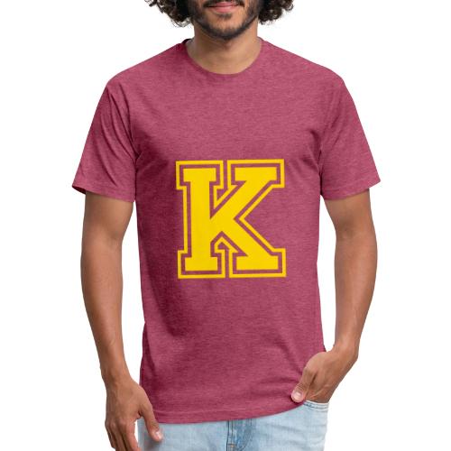 Letter k – Capital Athletic Alphabet Monogram - Unisex Poly/Cotton T-Shirt