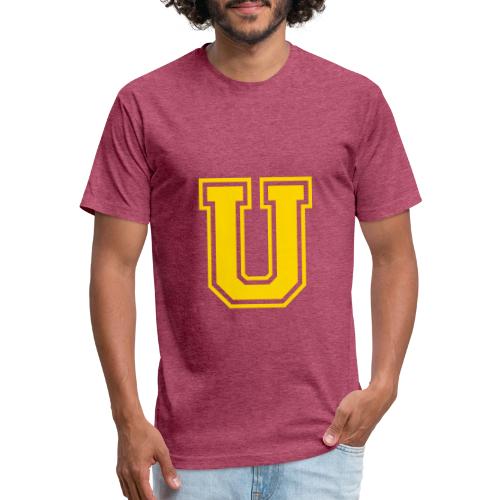 Letter U – Capital Athletic Alphabet Monogram - Unisex Poly/Cotton T-Shirt