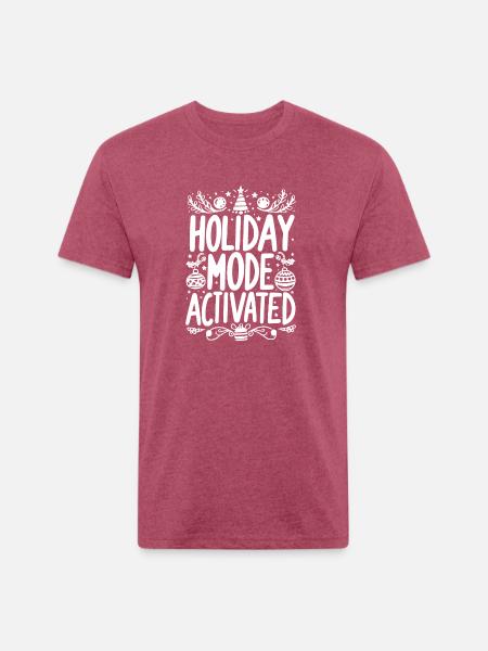 Holiday Mode Activated - Unisex Poly/Cotton T-Shirt - heather burgundy