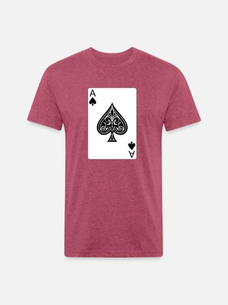 The Ace of Spades - Unisex Poly/Cotton T-Shirt - heather burgundy