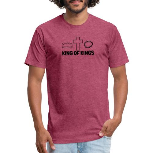 King of Kings – Bold Christian Faith Apparel - Men’s Fitted Poly/Cotton T-Shirt