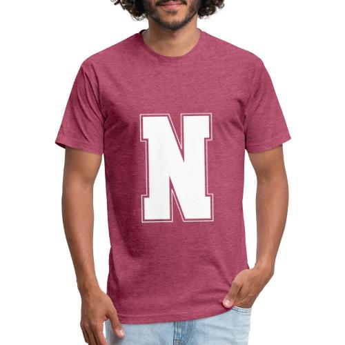 White Letter N – Varsity Alphabet Monogram - Unisex Poly/Cotton T-Shirt