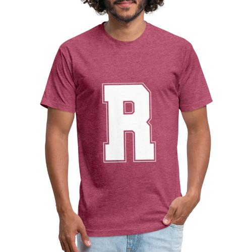 White Letter R – Varsity Alphabet Monogram - Unisex Poly/Cotton T-Shirt