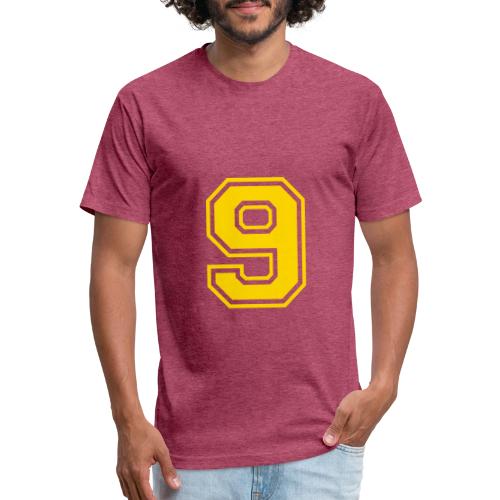 Number 9 in a classic athletic collegiate font - Unisex Poly/Cotton T-Shirt