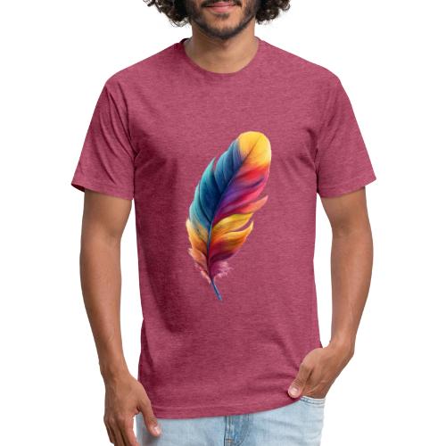 Rainbow Flight Feather - Unisex Poly/Cotton T-Shirt