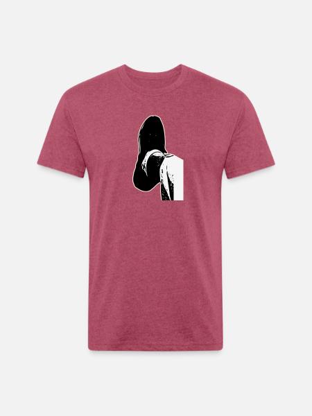 Foot Path Design - Unisex Poly/Cotton T-Shirt - heather burgundy