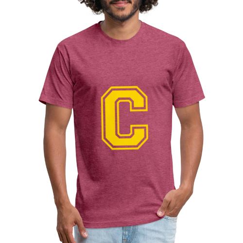Letter C – Capital Athletic Alphabet Monogram - Unisex Poly/Cotton T-Shirt