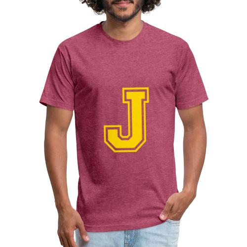Letter J – Capital Athletic Alphabet Monogram - Unisex Poly/Cotton T-Shirt