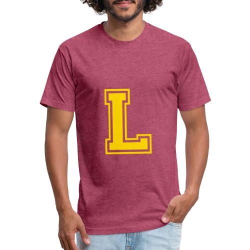 Letter L – Capital Athletic Alphabet Monogram - Unisex Poly/Cotton T-Shirt