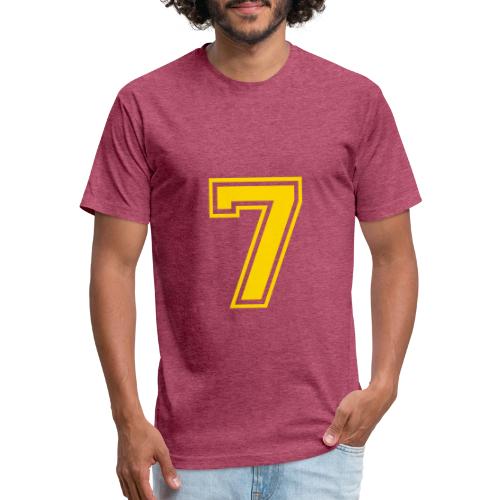 Number 7 in a classic athletic collegiate font - Unisex Poly/Cotton T-Shirt
